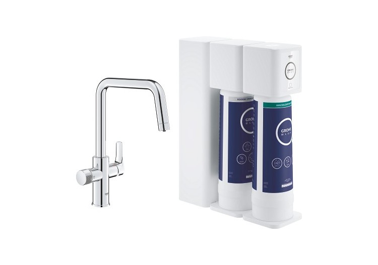 Grohe blue pure eurosmart kit de démarrage osmose inversée avec filtre minéralisation Chromé - 30587000 - Grohe