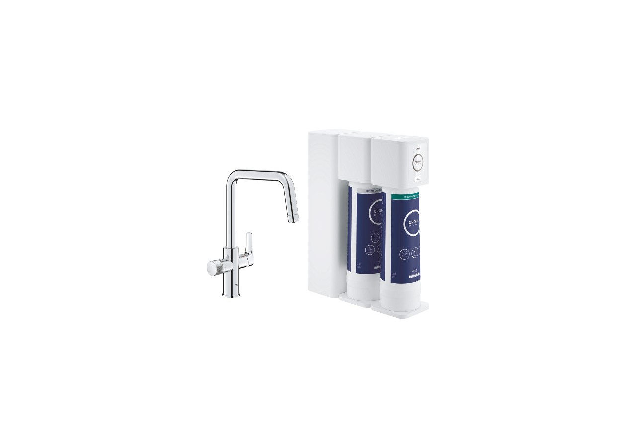 Grohe blue pure eurosmart kit de démarrage osmose inversée avec filtre minéralisation Chromé - 30587000 - Grohe