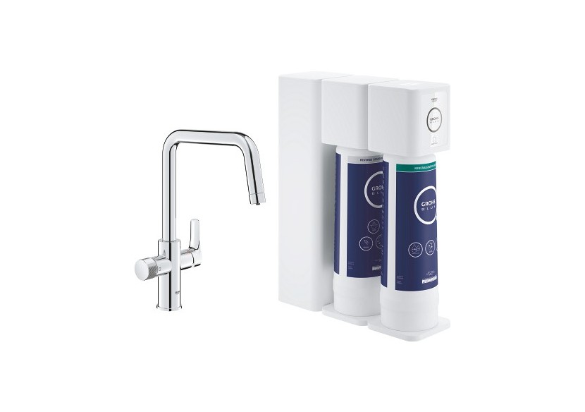 Grohe blue pure eurosmart kit de démarrage osmose inversée avec filtre minéralisation Chromé - 30587000 - Grohe