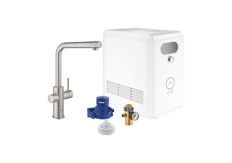 Grohe blue professionnel kit avec mitigeur bec l Supersteel - 31326DC2 - Grohe