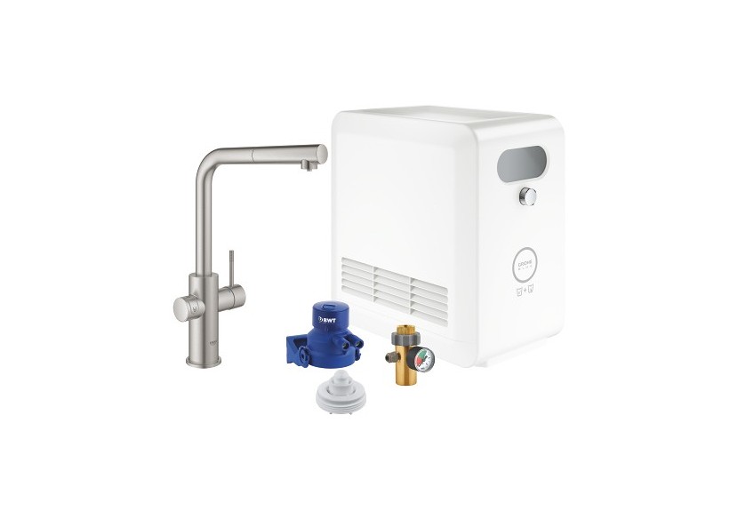 Grohe blue professionnel kit avec mitigeur bec l Supersteel - 31326DC2 - Grohe