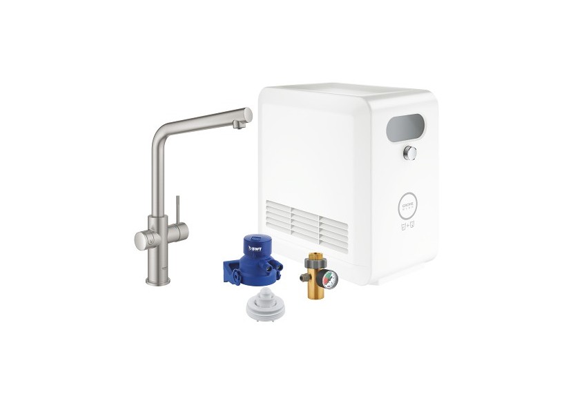 Grohe blue professionnel kit avec mitigeur bec l Supersteel - 31347DC3 - Grohe