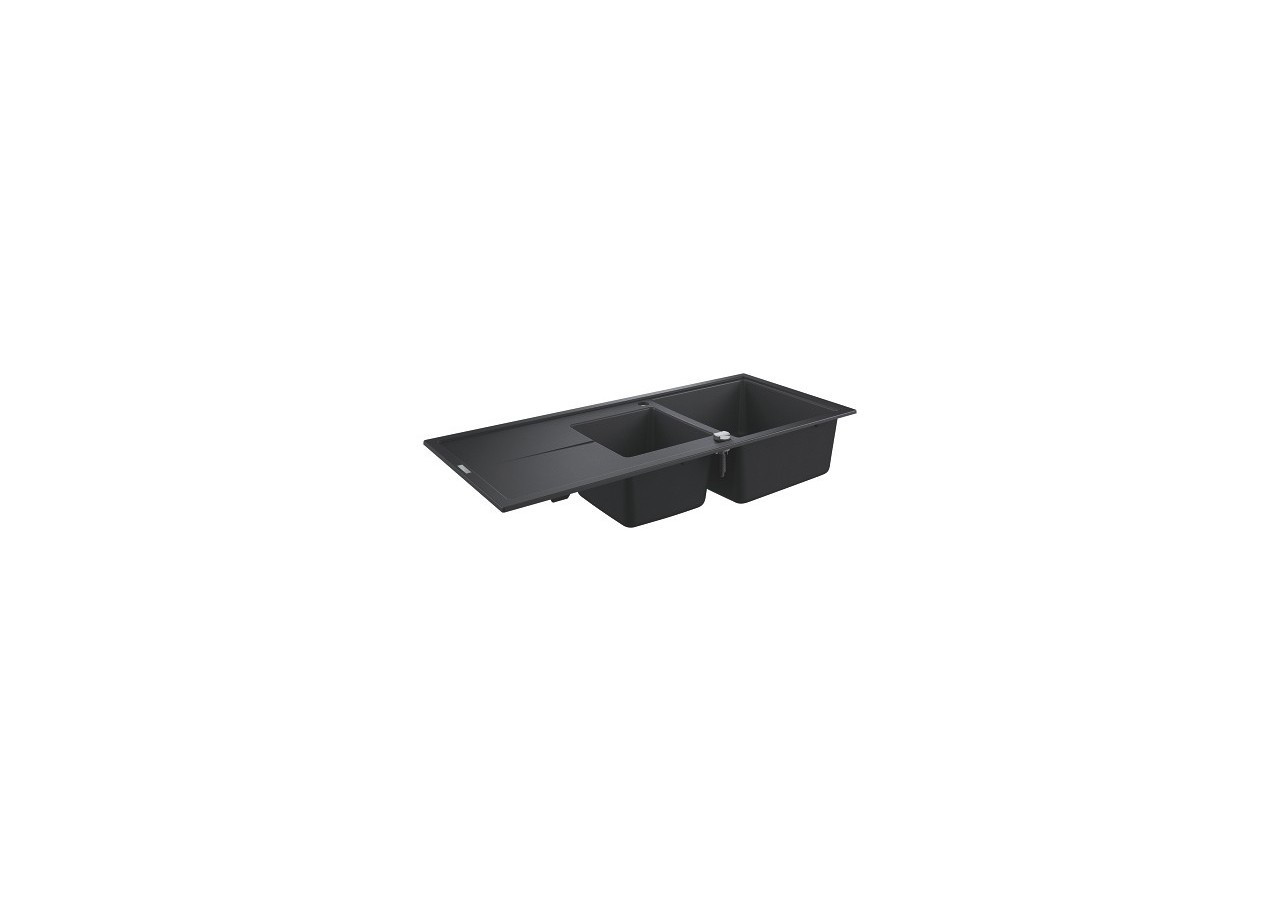 K400 evier composite avec égouttoir Noir Granite - 31643AP0 - Grohe