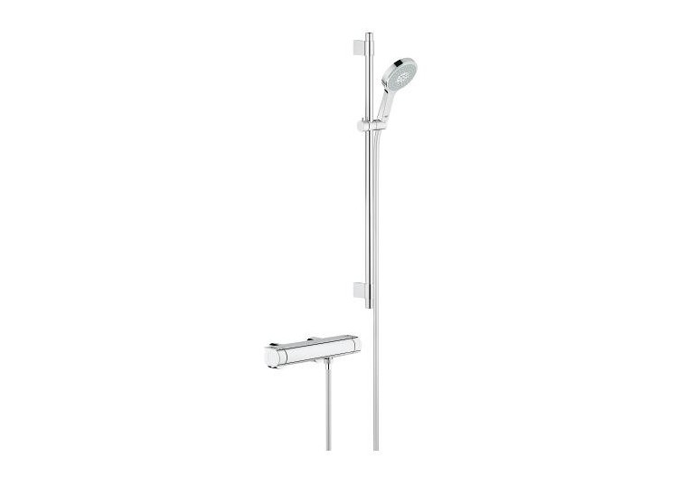 Grohtherm 2000 mitigeur thermostatique douche 1/2″ avec ensemble de douche Chromé - 34482001 - Grohe