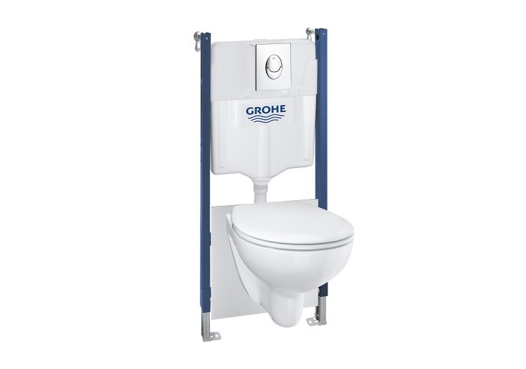 Solido bâti support 5-en-1 pour wc, 1.13 m Chromé - 39419000 - Grohe