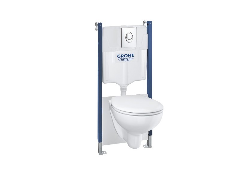 Solido bâti support 5-en-1 pour wc, 1.13 m Chromé - 39419000 - Grohe