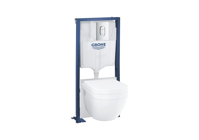 Solido bâti support 5-en-1 pour wc, 1.13 m Chromé - 39697000 - Grohe