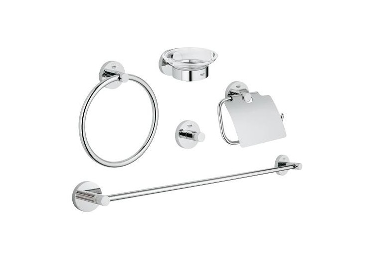 Essentials set d’accessoires 5 en 1 Chromé - 40344001 - Grohe
