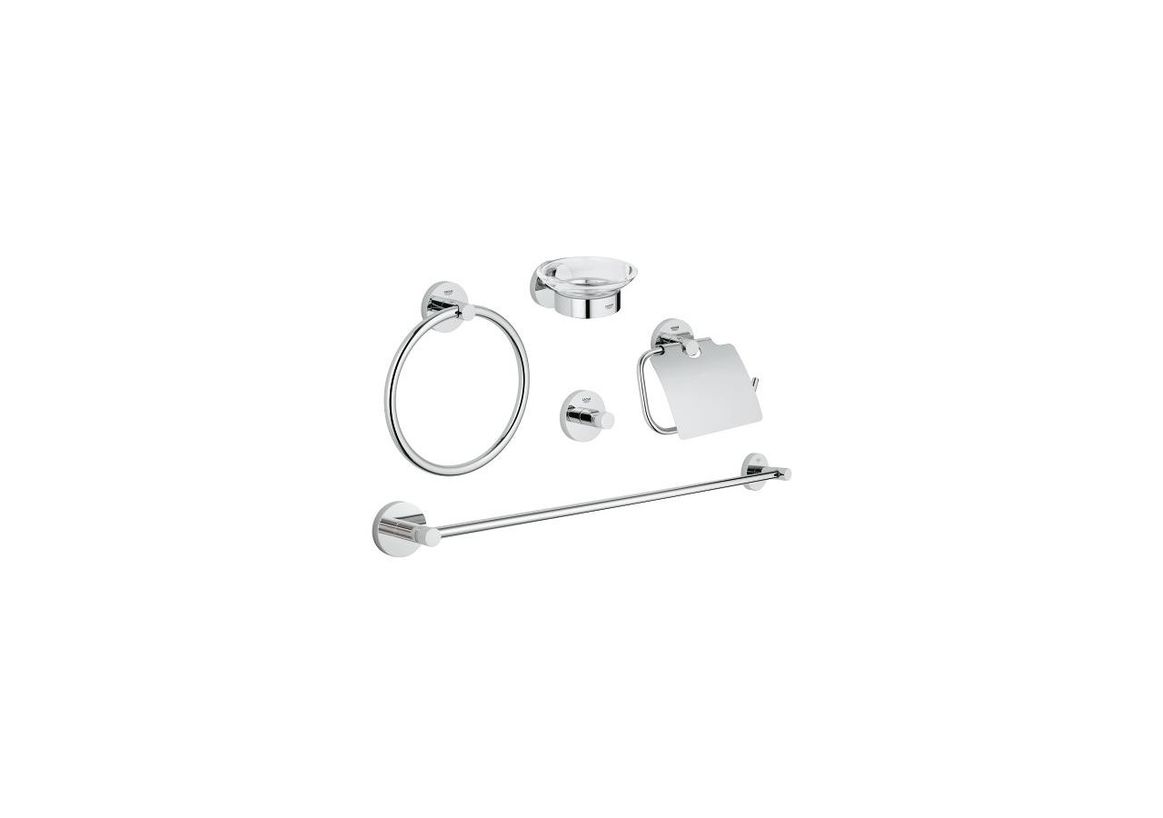 Essentials set d’accessoires 5 en 1 Chromé - 40344001 - Grohe