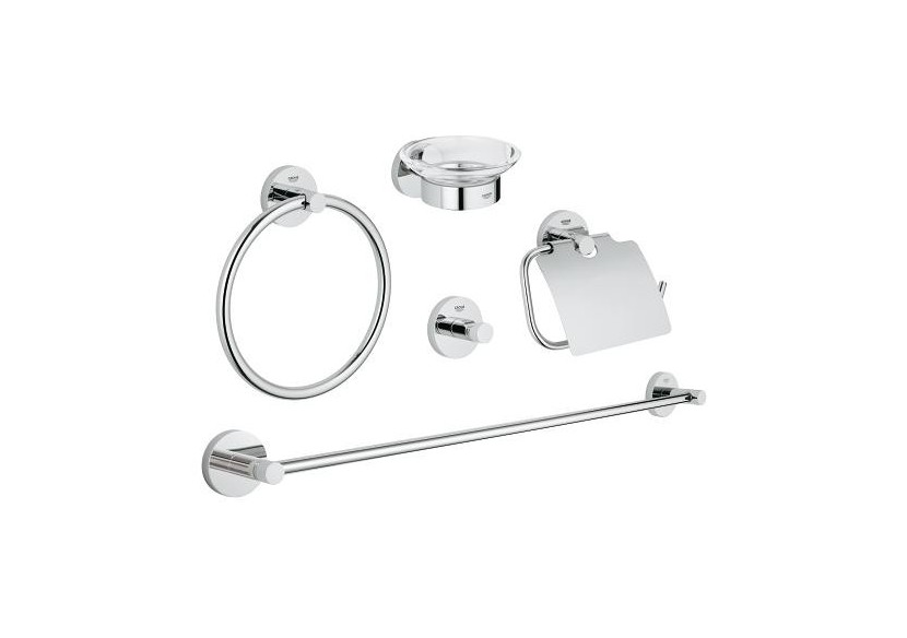 Essentials set d’accessoires 5 en 1 Chromé - 40344001 - Grohe