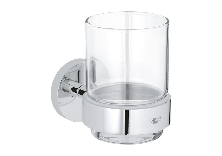 Essentials verre en cristal avec support Chromé - 40447001 - Grohe
