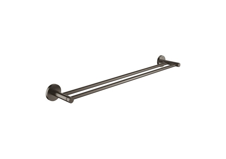 Essentials double barre porte-serviettes Hard Graphite brossé - 40802AL1 - Grohe