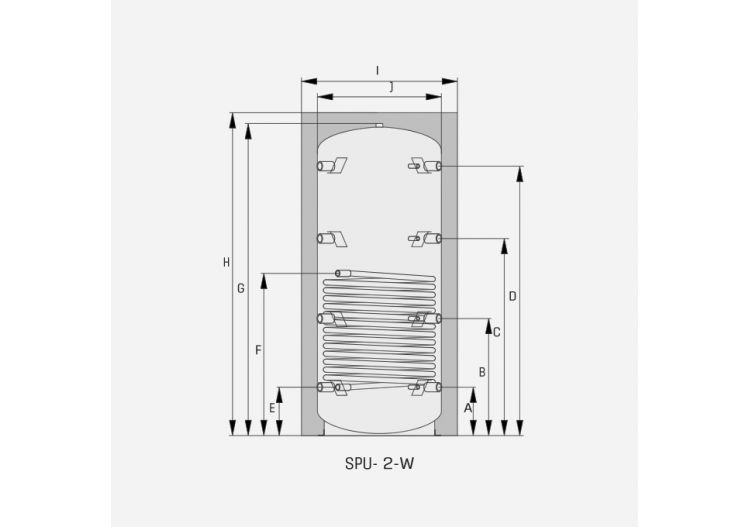 Ballon tampon SPU-2-W avec échangeur 2