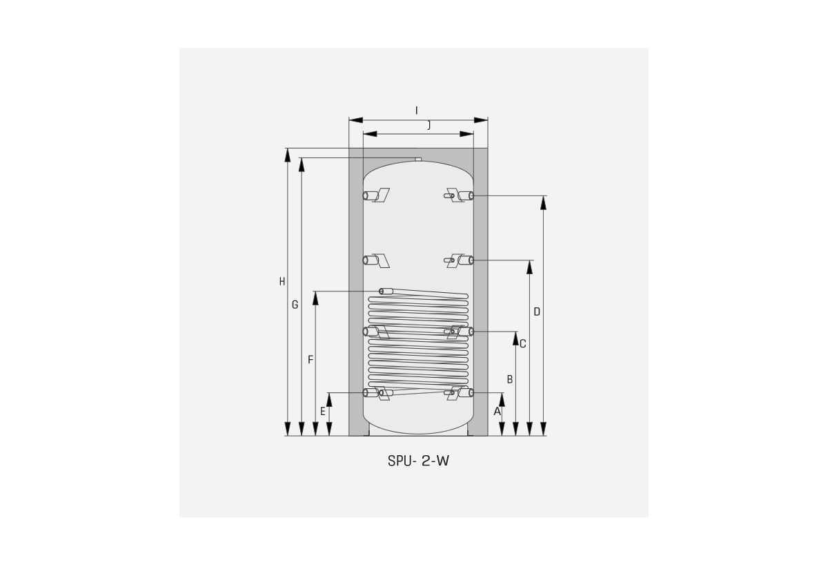 Ballon tampon SPU-2-W avec échangeur