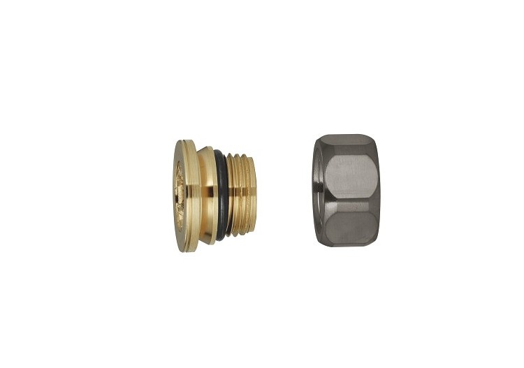 Ecrou chromé avec partie filetée 1/2″ Hard Graphite brossé - 45044AL0 - Grohe