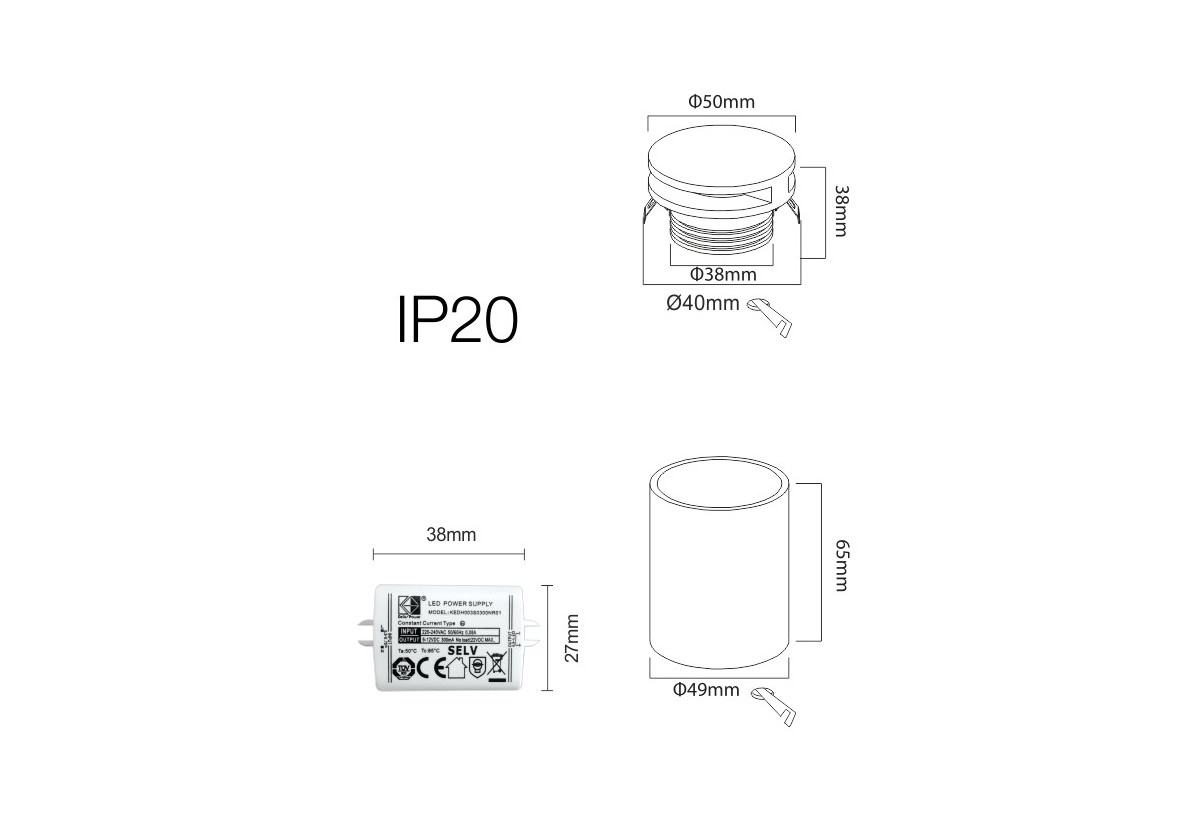 Signalisation intérieure LED GROW 4W - Beneito Faure