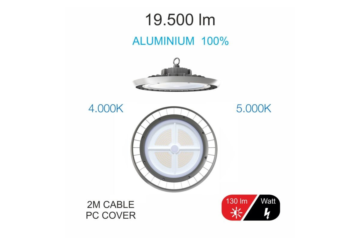 Lumière industrielle LED UFO 150W - Beneito Faure