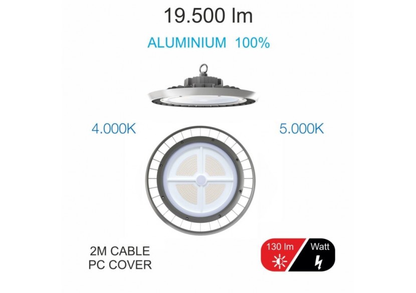 Lumière industrielle LED UFO 150W - Beneito Faure
