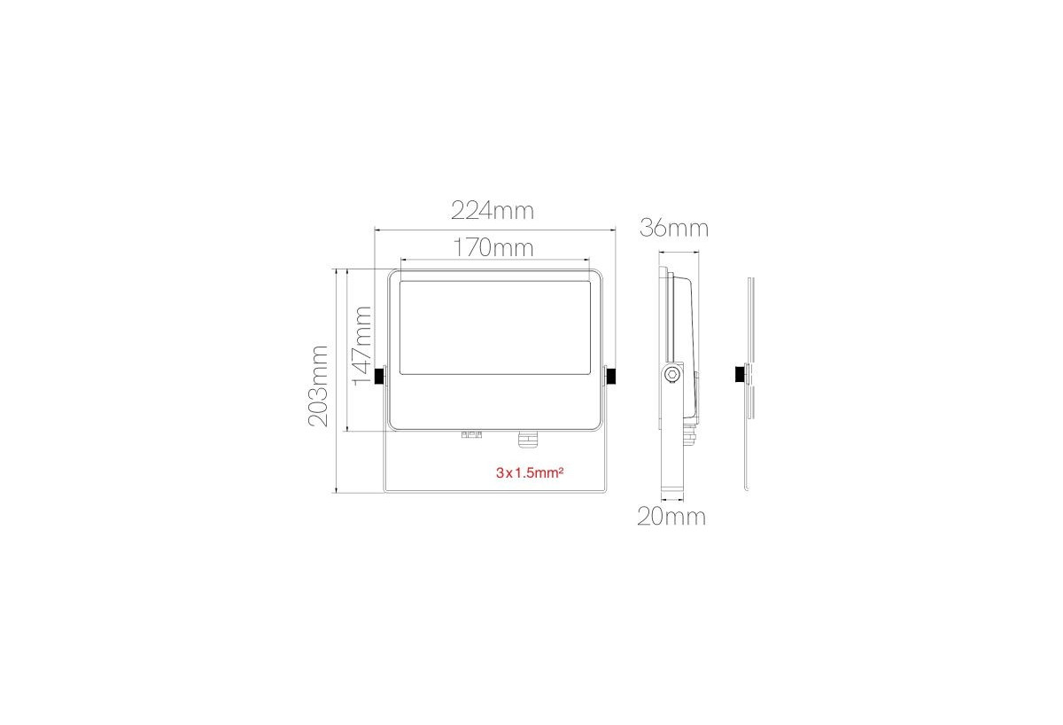 Éclairage extérieur LED SKY 40W Switch - Beneito Faure : Confort'Mat