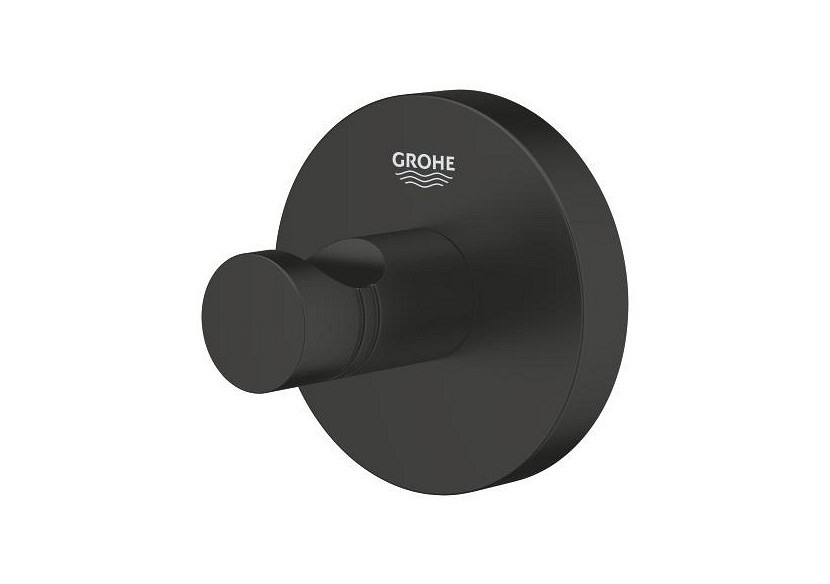 Essentials patère murale Noir mat - 1024602430 - Grohe