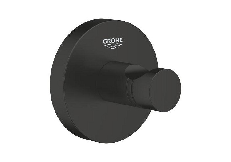 Essentials patère murale Noir mat - 1024602430 - Grohe 2