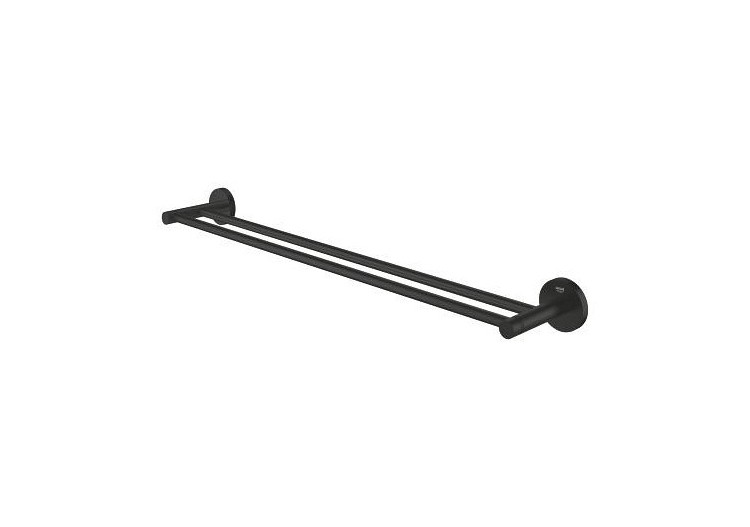 Essentials double barre porte-serviettes Noir mat - 1024732430 - Grohe