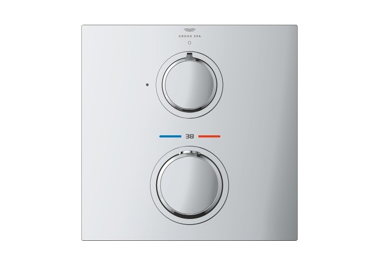 Allure façade avec mitigeur thermostatique encastré 1 sortie Chromé - 19380002 - Grohe