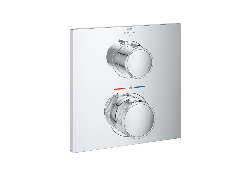 Allure façade avec mitigeur thermostatique encastré 1 sortie Chromé - 19380002 - Grohe