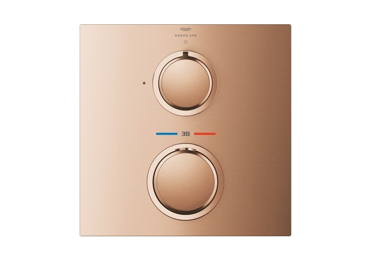 Allure façade avec mitigeur thermostatique encastré 1 sortie Warm Sunset brossé - 19380DL2 - Grohe