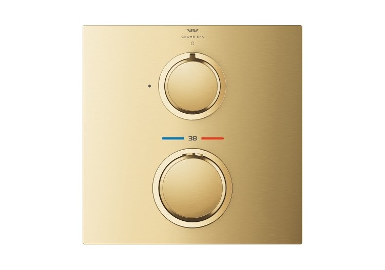 Allure façade avec mitigeur thermostatique encastré 1 sortie Cool Sunrise brossé - 19380GN2 - Grohe