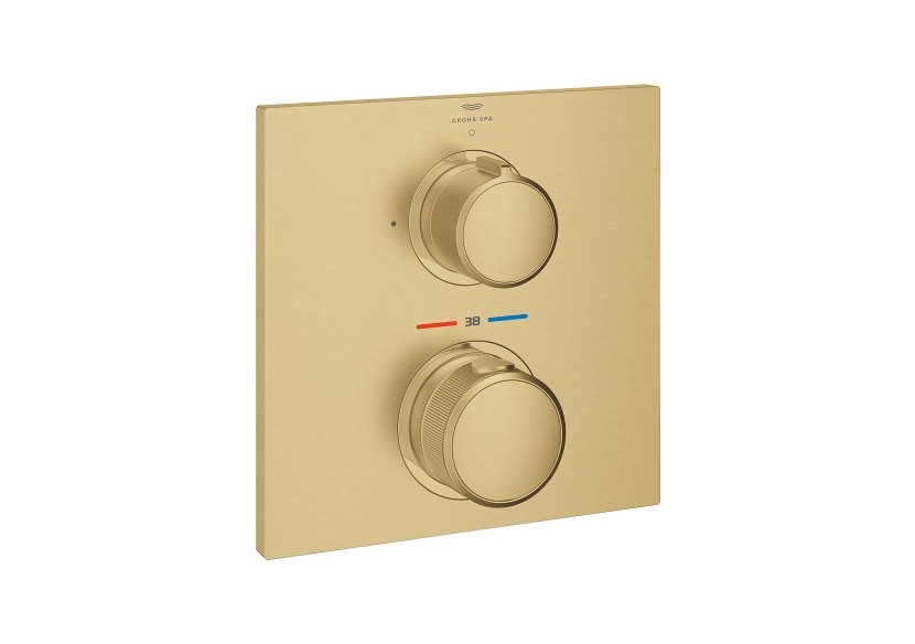 Allure façade avec mitigeur thermostatique encastré 1 sortie Cool Sunrise brossé - 19380GN2 - Grohe