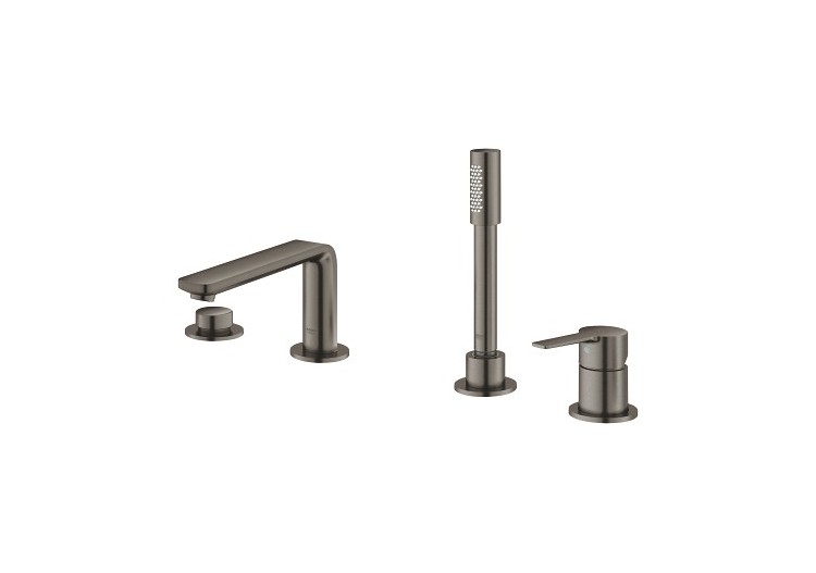 Lineare mitigeur bain/douche 4 trous Hard Graphite brossé - 19577AL1 - Grohe 2
