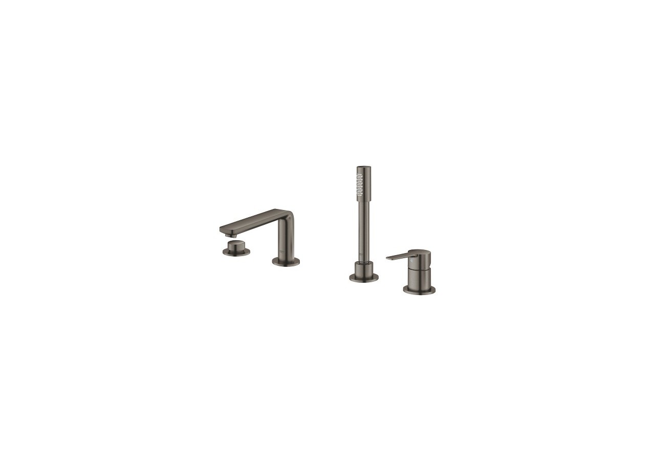Lineare mitigeur bain/douche 4 trous Hard Graphite brossé - 19577AL1 - Grohe