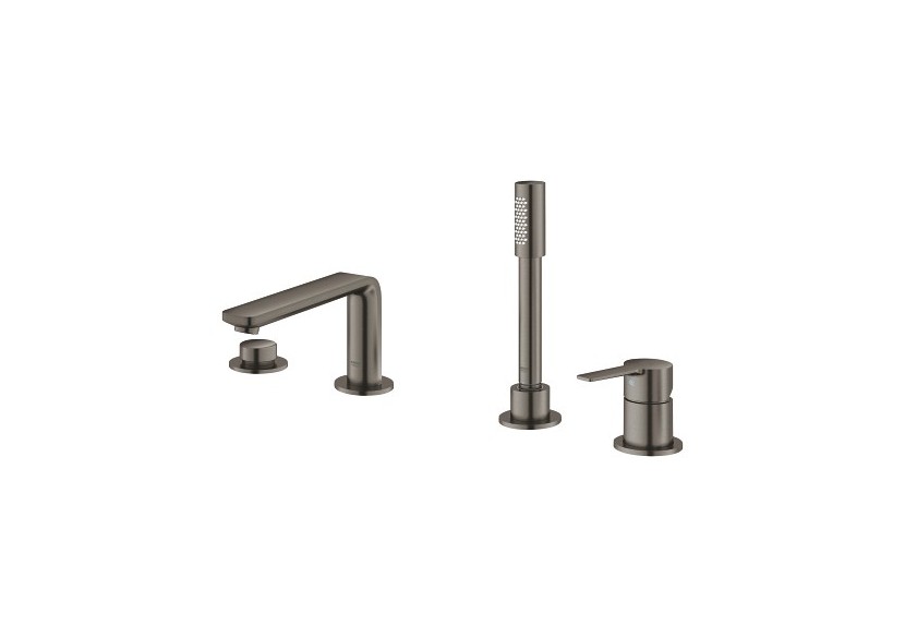 Lineare mitigeur bain/douche 4 trous Hard Graphite brossé - 19577AL1 - Grohe