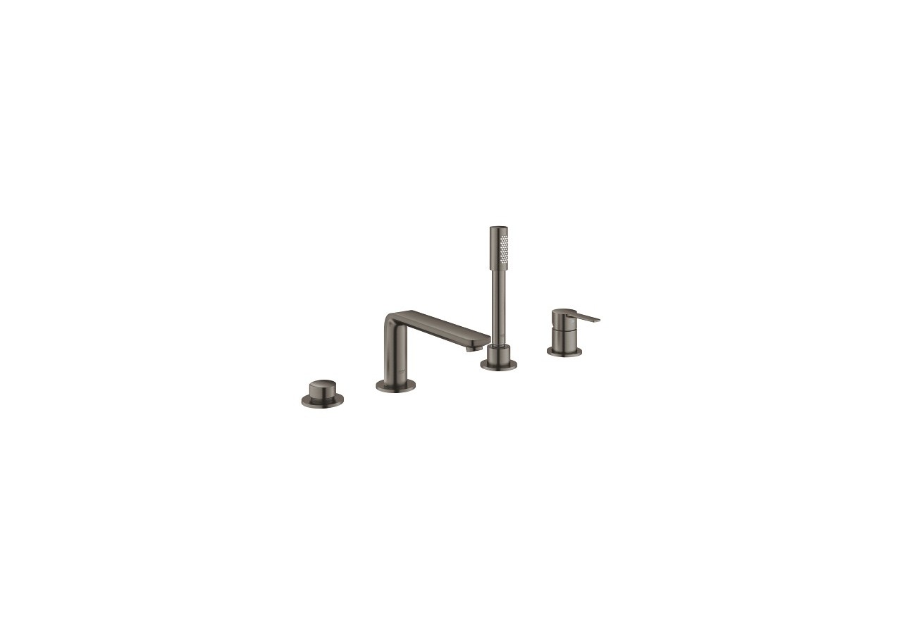Lineare mitigeur bain/douche 4 trous Hard Graphite brossé - 19577AL1 - Grohe