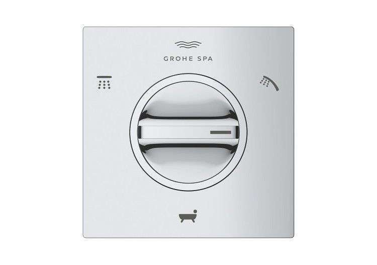 Allure inverseur 3 voies bain, douche de tête et douchette main Chromé - 19590001 - Grohe