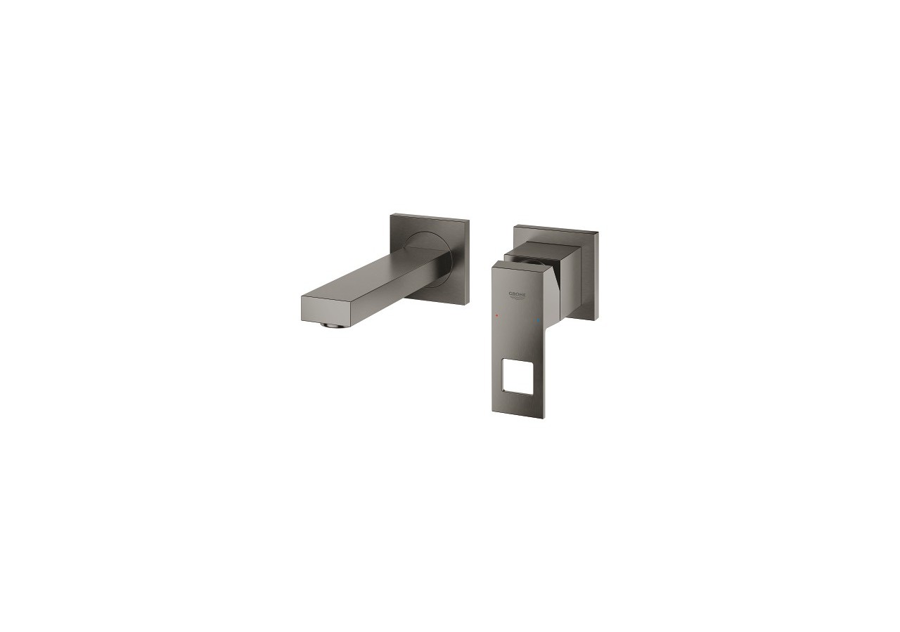 Eurocube mitigeur monocommande 2 trous lavabo taille s Hard Graphite brossé - 19895AL0 - Grohe