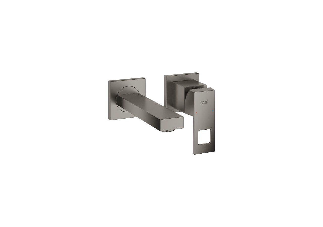Eurocube mitigeur monocommande 2 trous lavabo taille s Hard Graphite brossé - 19895AL0 - Grohe