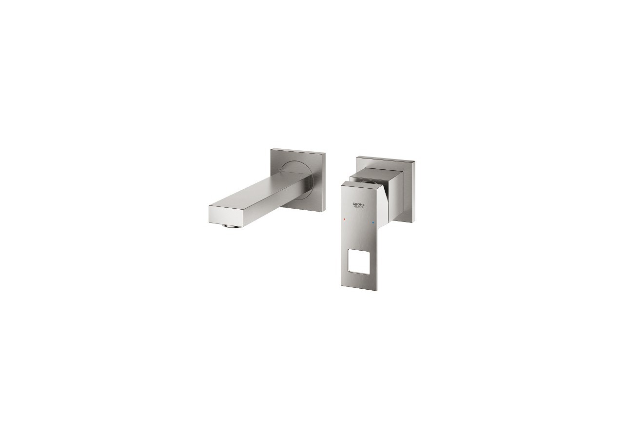 Eurocube mitigeur monocommande 2 trous lavabo taille s Supersteel - 19895DC0 - Grohe