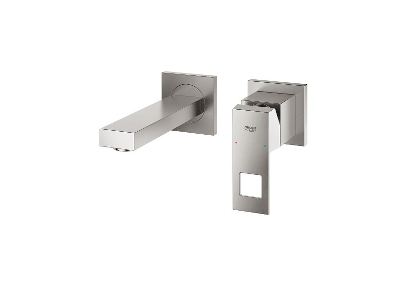 Eurocube mitigeur monocommande 2 trous lavabo taille s Supersteel - 19895DC0 - Grohe
