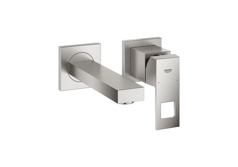 Eurocube mitigeur monocommande 2 trous lavabo taille s Supersteel - 19895DC0 - Grohe