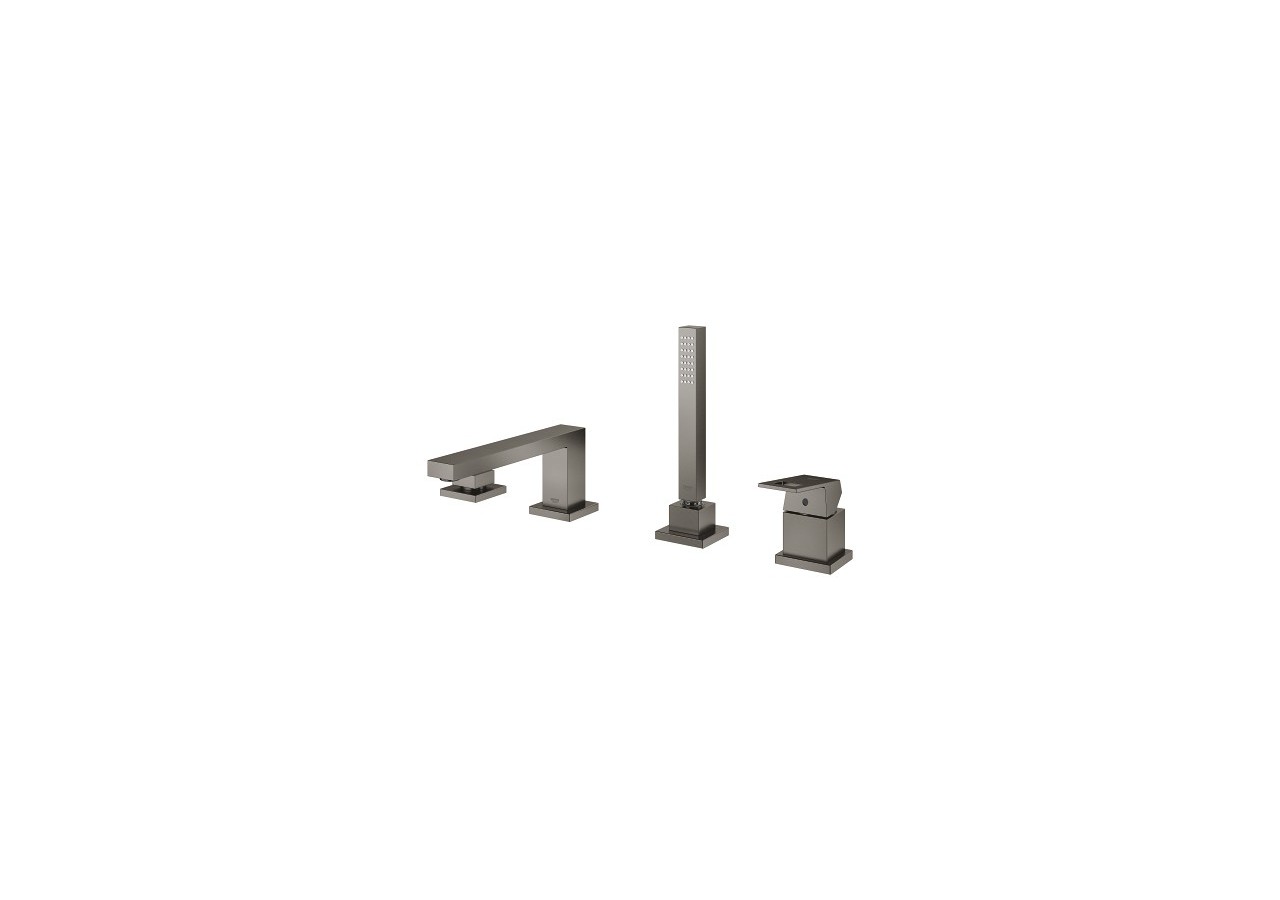 Eurocube mitigeur bain/douche 4 trous Hard Graphite brossé - 19897AL1 - Grohe