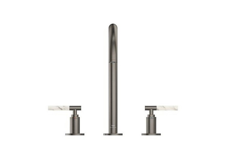 Atrio collection privée mélangeur 3 trous 1/2″ lavabo taille l Hard Graphite brossé - 20593AL0 - Grohe