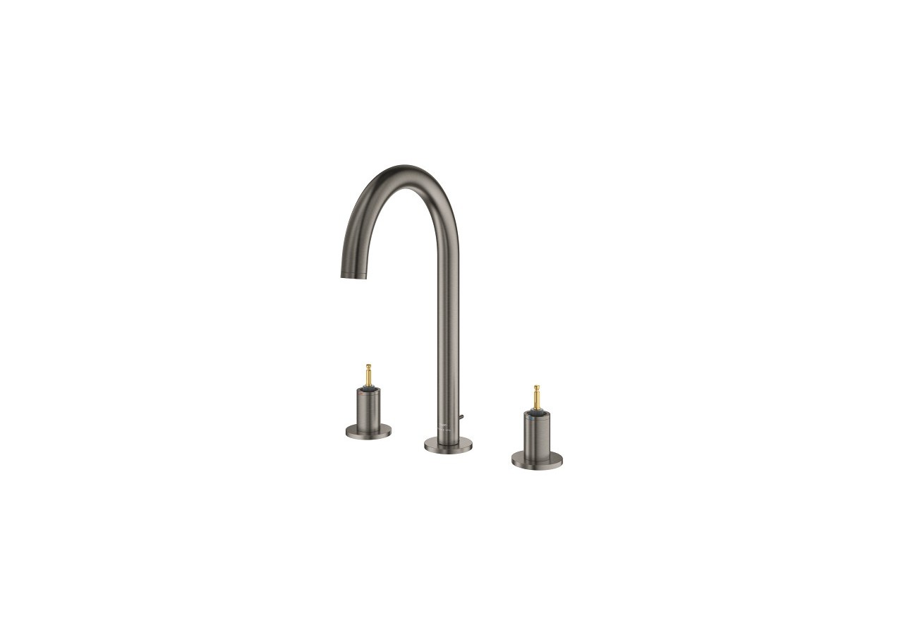 Atrio collection privée mélangeur 3 trous 1/2″ lavabo taille l Hard Graphite brossé - 20593AL0 - Grohe