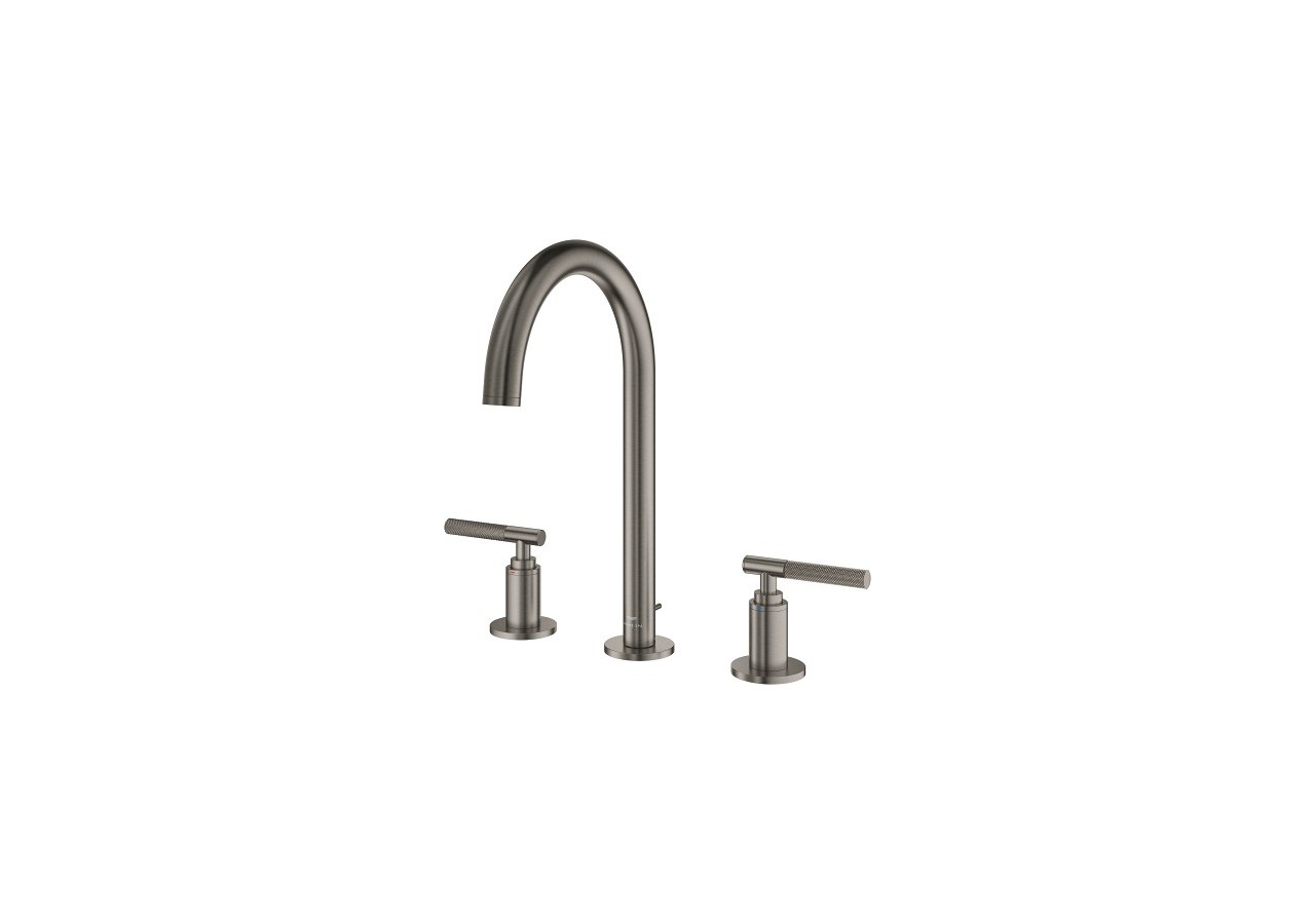 Atrio collection privée mélangeur 3 trous 1/2″ lavabo taille l Hard Graphite brossé - 20593AL0 - Grohe