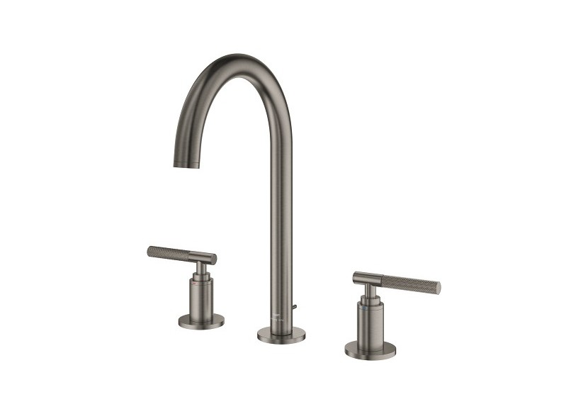Atrio collection privée mélangeur 3 trous 1/2″ lavabo taille l Hard Graphite brossé - 20593AL0 - Grohe