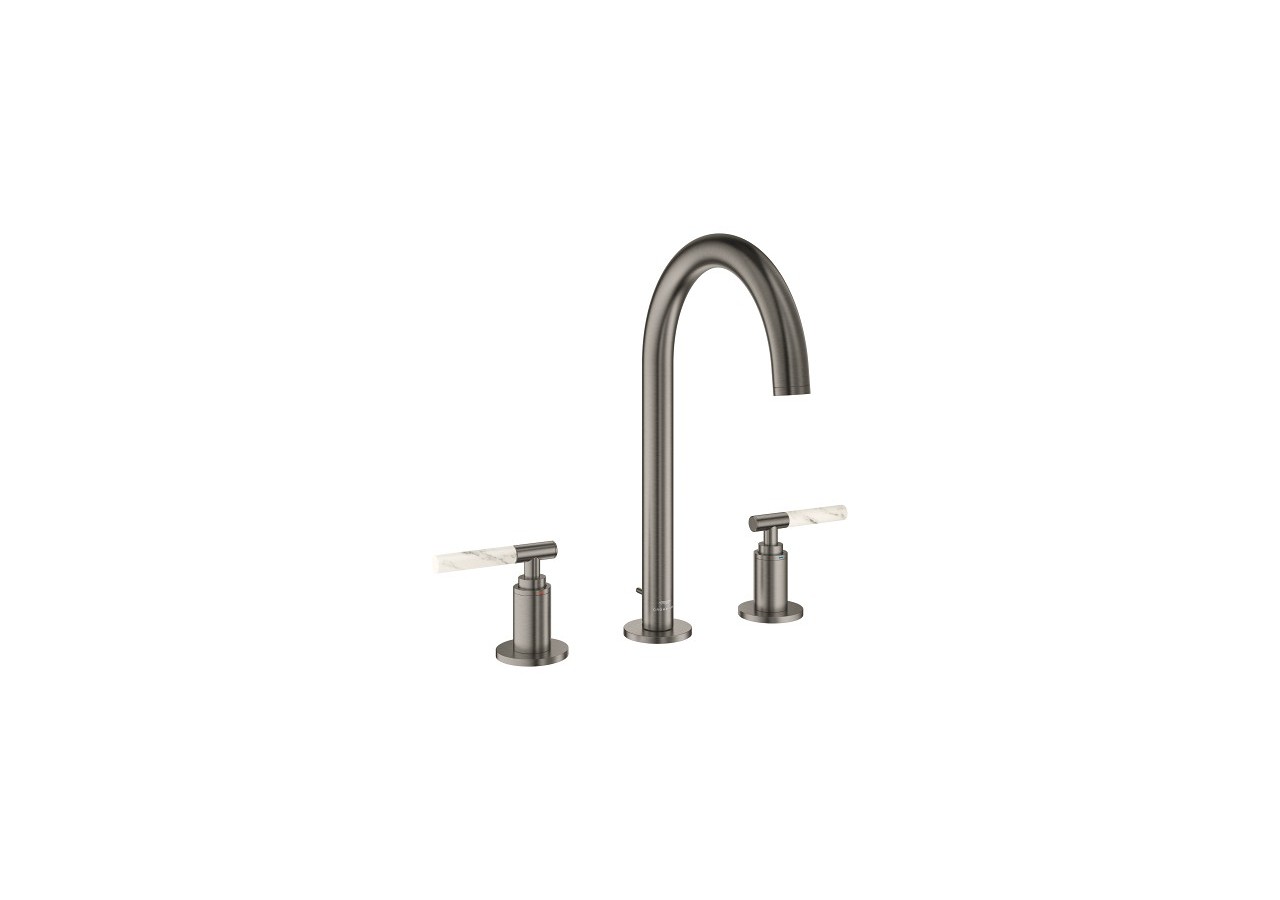 Atrio collection privée mélangeur 3 trous 1/2″ lavabo taille l Hard Graphite brossé - 20593AL0 - Grohe