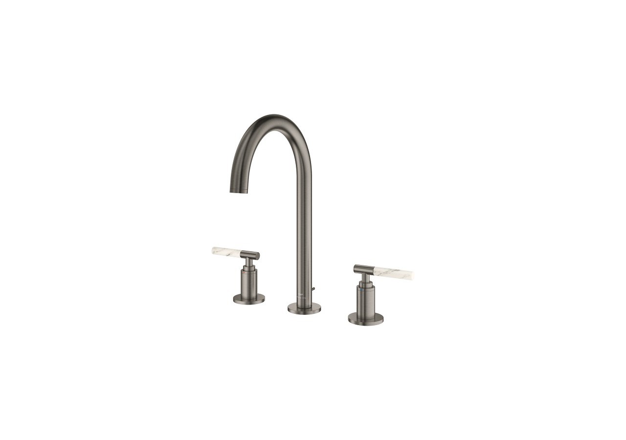 Atrio collection privée mélangeur 3 trous 1/2″ lavabo taille l Hard Graphite brossé - 20593AL0 - Grohe