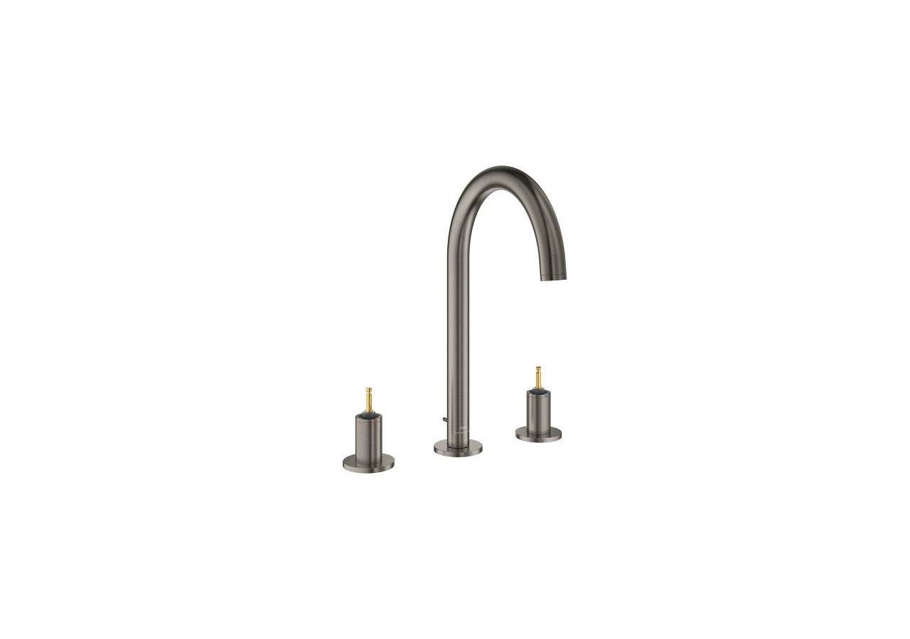 Atrio collection privée mélangeur 3 trous 1/2″ lavabo taille l Hard Graphite brossé - 20593AL0 - Grohe
