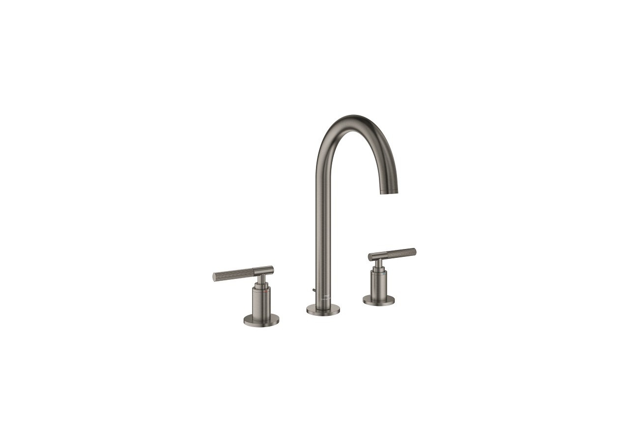 Atrio collection privée mélangeur 3 trous 1/2″ lavabo taille l Hard Graphite brossé - 20593AL0 - Grohe